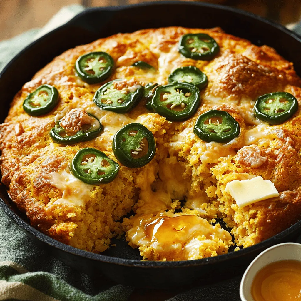 Cheddar Jalapeño Cornbread Einfach und Köstlich
