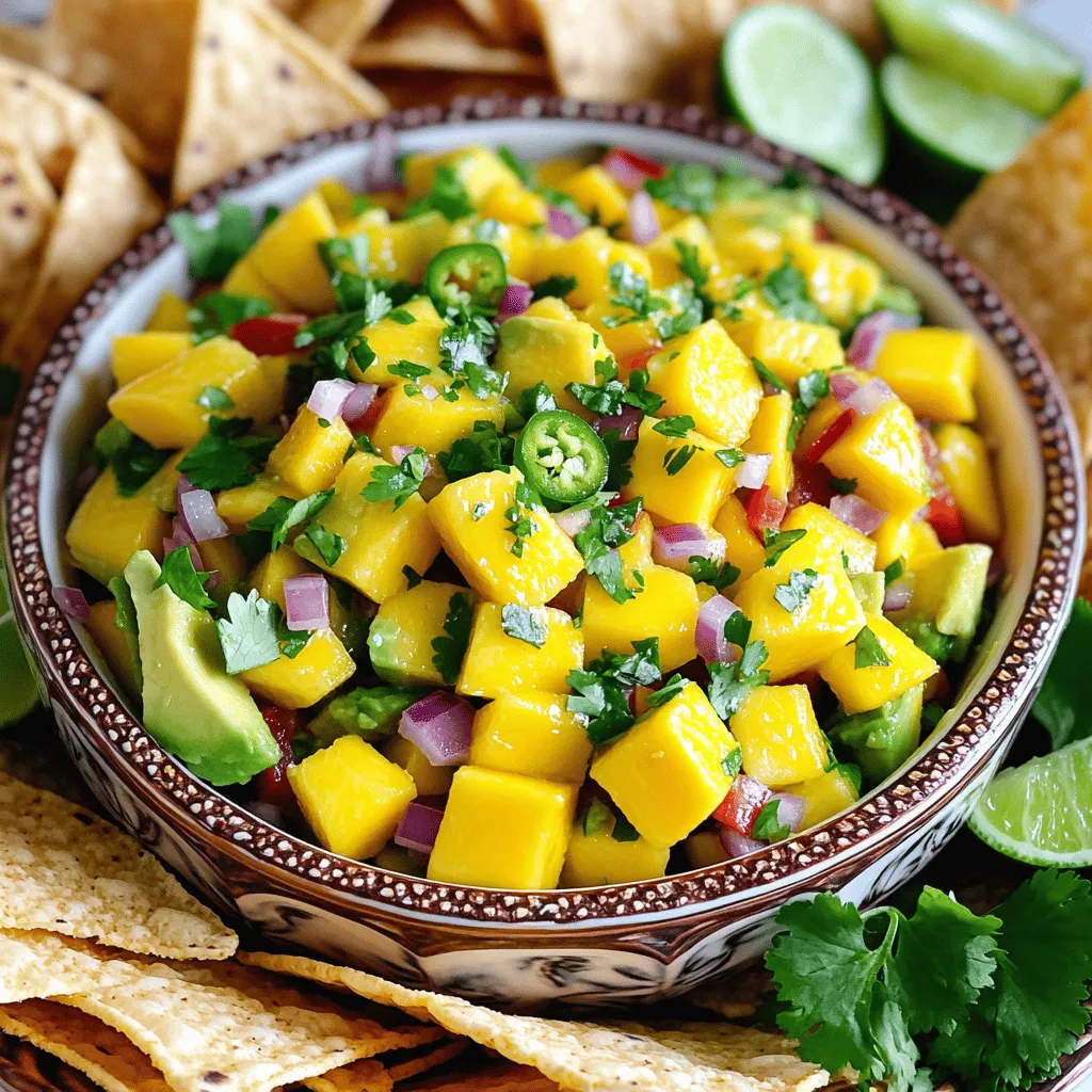 Frische Mango Avocado Salsa Einfach und Köstlich