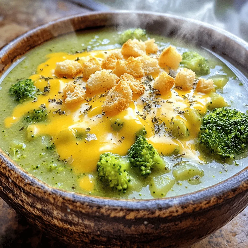 Einfache Broccoli Cheddar Soup Schnelle und leckere Mahlzeit