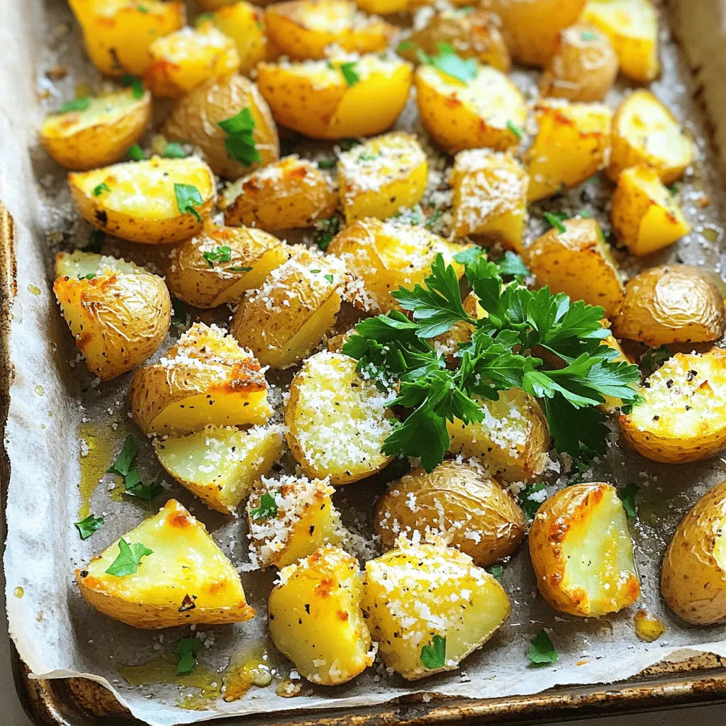 Knoblauch Parmesan Röstkartoffeln Einfach und Lecker