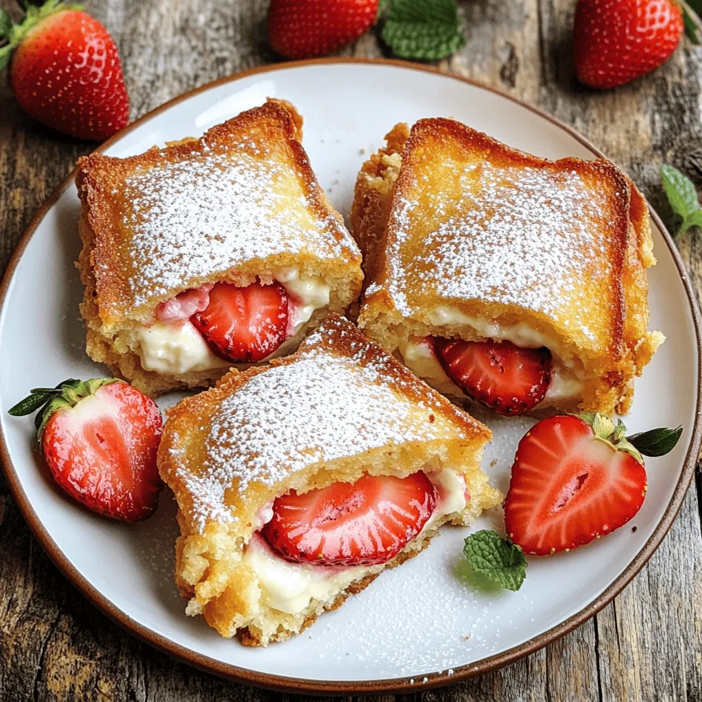 Frittierte Strawberry Cheesecake Sandwiches Genussvoll