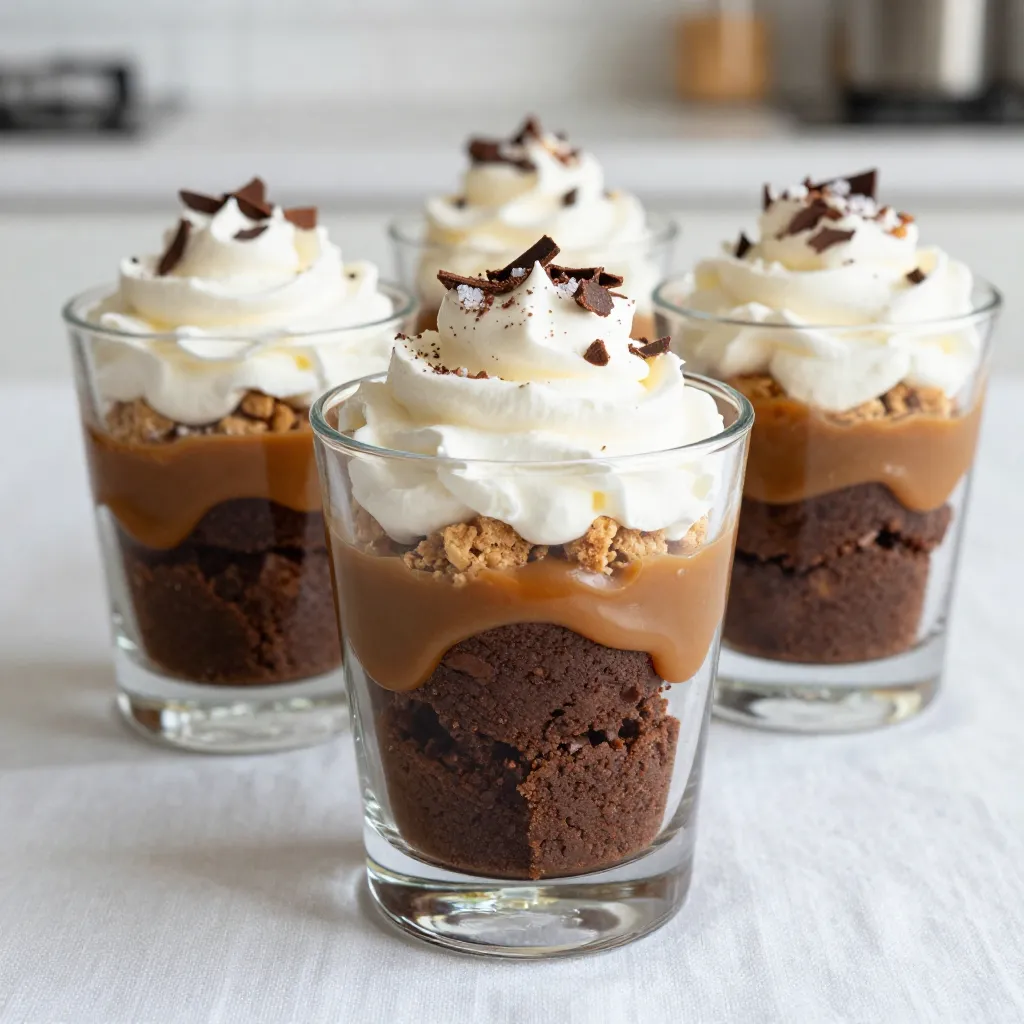 Salted Caramel Brownie Trifle Köstliche Schichten