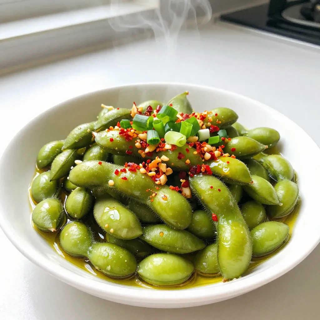 Chili Garlic Edamame Schnelle und köstliche Rezeptidee