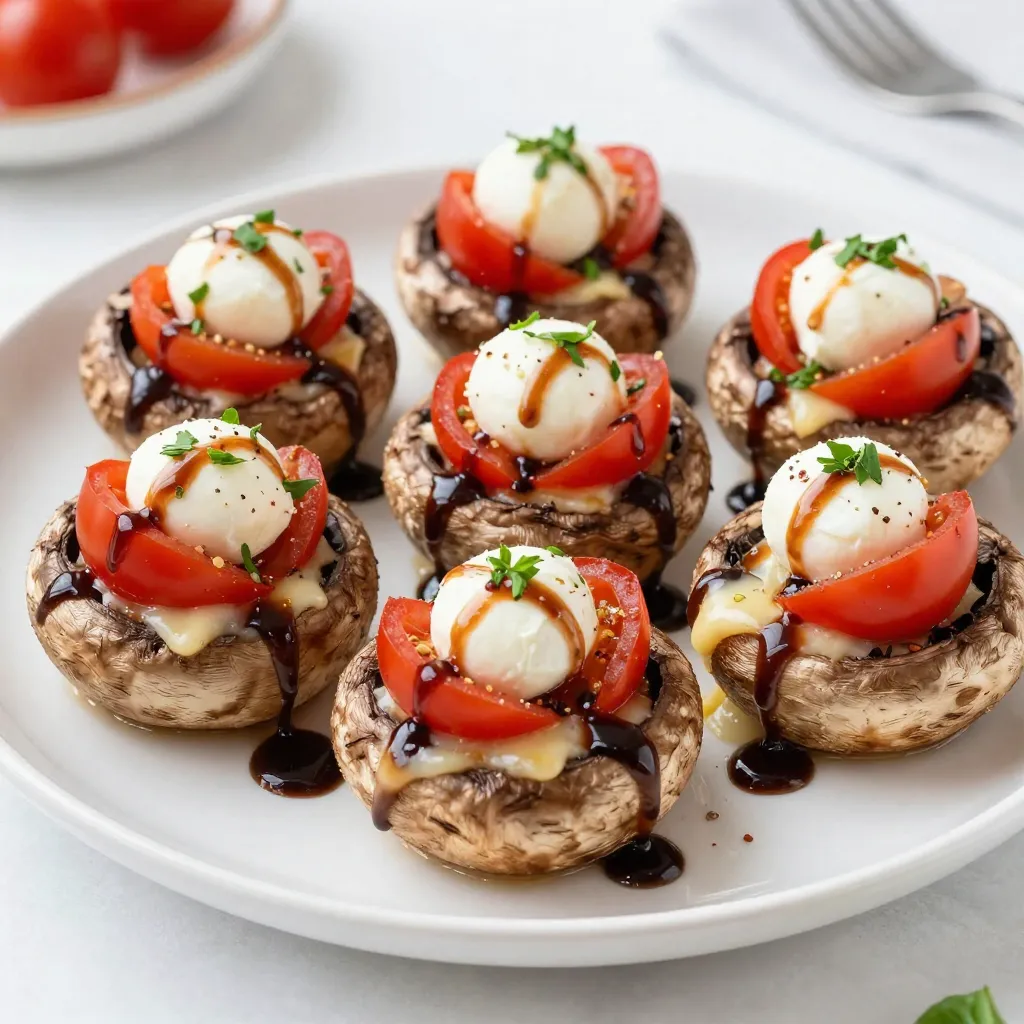 Caprese Stuffed Portobellos Köstliches Rezept