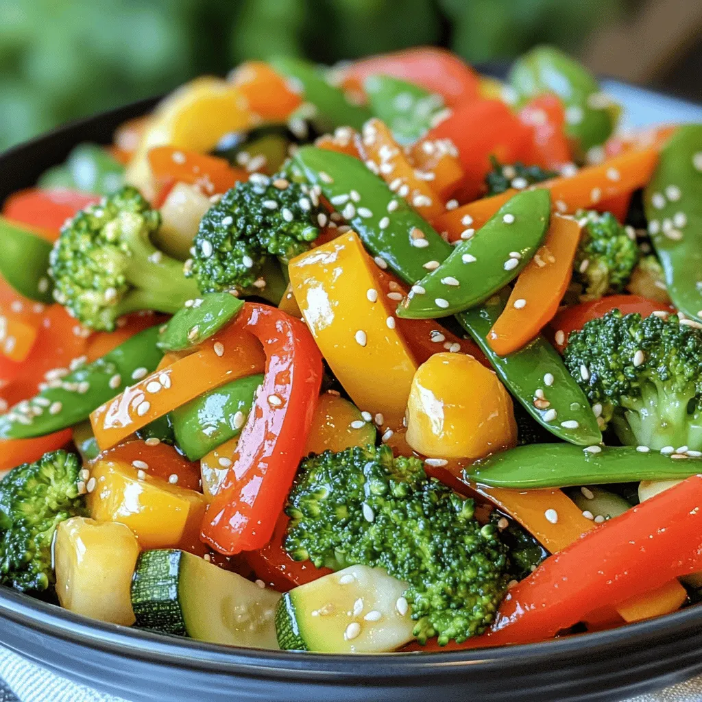 Für eine tolle Gemüsepfanne braucht man frisches Gemüse. Hier sind die Hauptzutaten: - 1 Tasse Paprika (rot, gelb, grün), in Streifen geschnitten - 1 Tasse Brokkoliröschen - 1 Tasse Zuckerschoten - 1 mittelgroße Karotte, in Julienne geschnitten - 1 Zucchini, in Scheiben geschnitten - 3 Knoblauchzehen, fein gehackt - 1 Esslöffel frischer Ingwer, gerieben Diese Zutaten liefern viele Farben und Nährstoffe. Sie sind leicht zu finden und machen die Pfanne lebendig. Die richtige Würze macht den Unterschied. Verwende diese Zutaten: - 3 Esslöffel Sojasauce - 1 Esslöffel Sesamöl - 1 Esslöffel Olivenöl - 1 Teelöffel Chiliflocken (optional) Öle bringen Geschmack und helfen, das Gemüse zu garen. Sojasauce fügt Tiefe hinzu, während Sesamöl einen nussigen Geschmack bringt. Chiliflocken geben einen kleinen Kick, wenn du es magst. Manchmal möchte man etwas mehr Vielfalt. Hier sind einige optionale Zutaten: - Tofu oder Hähnchen für Protein - Frische Kräuter wie Koriander oder Basilikum - Weitere Gemüsesorten wie Pilze oder Spinat Diese Zutaten können einfach hinzugefügt werden. So wird die Gemüsepfanne noch gesünder und interessanter.Zuerst waschen Sie das Gemüse gründlich. Das ist wichtig, um Schmutz zu entfernen. Schneiden Sie die Paprika in Streifen. Die Zucchini wird in Scheiben geschnitten. Für die Karotte machen Sie feine Julienne-Streifen. Bereiten Sie auch den Knoblauch und den Ingwer vor. Hacken Sie den Knoblauch fein und reiben Sie den Ingwer. Diese Schritte helfen, die Aromen freizusetzen. Heizen Sie einen großen Wok oder eine Pfanne auf mittlere bis hohe Hitze. Geben Sie das Olivenöl hinein. Warten Sie, bis das Öl heiß ist, aber nicht raucht. Fügen Sie dann den gehackten Knoblauch und den geriebenen Ingwer hinzu. Sautieren Sie sie für etwa 30 Sekunden. Dies gibt der Pfanne einen tollen Duft. Jetzt kommt das Gemüse! Geben Sie den Brokkoli, die Zuckerschoten und die Karotte in die Pfanne. Braten Sie alles für etwa 3-4 Minuten. Das Gemüse soll weich, aber knackig bleiben. Fügen Sie dann die Paprika und die Zucchini hinzu. Braten Sie alles weitere 3 Minuten, während Sie ständig rühren. Gießen Sie die Sojasauce darüber und träufeln Sie das Sesamöl hinein. Wenn Sie es scharf mögen, streuen Sie Chiliflocken dazu. Mischen Sie alles gut, damit die Sauce das Gemüse umhüllt. Lassen Sie die Mischung weitere 1-2 Minuten kochen. So verbindet sich die Sauce gut mit dem Gemüse. Garnieren Sie die Gemüsepfanne mit Sesamsamen. Jetzt ist es bereit zum Servieren. Für die vollständige Anleitung, schauen Sie sich das Rezept an. Jedes Gemüse hat seine eigene Garzeit. Achte darauf, dass du die verschiedenen Sorten richtig hinzufügst. Brokkoli braucht etwa 4 Minuten, während Zuckerschoten nur 2 Minuten benötigen. Karotten sind etwas fester und brauchen 3-4 Minuten. Zucchini und Paprika sind schnell gar. Füge sie zuletzt hinzu, damit sie knackig bleiben. Sojasauce ist ein Hauptbestandteil. Sie gibt der Gemüsepfanne Geschmack. Wenn du eine glutenfreie Option suchst, probiere Tamari. Coconut Aminos sind auch eine tolle Wahl. Sie sind süßer und passen gut zu vielen Gerichten. Achte darauf, die Menge anzupassen, wenn du diese Alternativen verwendest. Für mehr Schärfe kannst du Chiliflocken oder frische Chilis hinzufügen. Beginne mit einer kleinen Menge und taste dich langsam vor. Wenn du es milder magst, lasse die Chiliflocken einfach weg. Du kannst auch etwas Honig oder Zucker hinzufügen, um die Schärfe auszugleichen. So bleibt deine Gemüsepfanne lecker und anpassbar. {{image_4}} Wenn Sie mehr Protein in Ihre Gemüsepfanne bringen möchten, probieren Sie Tofu oder Hähnchen. Tofu ist eine tolle Wahl für vegane Gerichte. Schneiden Sie den Tofu in Würfel und braten Sie ihn zuerst an. So wird er schön knusprig. Hähnchenbrust ist ebenfalls eine gute Option. Schneiden Sie das Hähnchen in Streifen und braten Sie es nach dem Knoblauch und Ingwer an. Beide Optionen fügen Geschmack und Textur hinzu. Die Möglichkeiten sind hier endlos! Sie können fast jedes Gemüse verwenden, das Sie mögen. Mögen Sie Spinat? Fügen Sie ihn am Ende hinzu, damit er nicht verwelkt. Blumenkohl oder Auberginen passen auch gut. Experimentieren Sie mit saisonalem Gemüse. So bleibt Ihr Gericht frisch und bunt. Denken Sie daran, die Garzeiten anzupassen, je nach Gemüse. Hartes Gemüse braucht länger als zartes Gemüse. Um die Pfanne vegan zu halten, verwenden Sie einfach Tofu und glutenfreie Sojasauce. Es gibt viele glutenfreie Alternativen, die genauso gut schmecken. Achten Sie darauf, dass Ihre Gewürze auch glutenfrei sind. So bleibt Ihr Gericht für alle geeignet. Wenn Sie eine besondere Diät haben, können Sie auch Quinoa oder Reis als Basis verwenden. So wird die Mahlzeit nahrhaft und sättigend.Wenn du die Gemüsepfanne nicht sofort isst, bewahre sie im Kühlschrank auf. Nutze einen luftdichten Behälter, um den Geschmack zu halten. So bleibt sie bis zu drei Tage frisch. Lass das Gemüse vor dem Lagern auf Raumtemperatur abkühlen, um Kondensation zu vermeiden. Das Einfrieren ist eine großartige Option, um Reste aufzubewahren. Portioniere das Gemüse in kleinen Behältern oder gefriergeeigneten Beuteln. So kannst du es schnell wieder verwenden. Achte darauf, die Luft gut herauszudrücken, um Gefrierbrand zu vermeiden. Im Gefrierfach hält sich die Gemüsepfanne bis zu drei Monate. Um die Gemüsepfanne wieder zu erwärmen, nutze eine Pfanne oder die Mikrowelle. Erhitze sie in der Pfanne bei mittlerer Hitze. Füge etwas Wasser oder Öl hinzu, um das Gemüse saftig zu halten. In der Mikrowelle stelle die Leistung auf hoch und erwärme die Pfanne in kurzen Intervallen. So bleibt das Gemüse knackig. Vermeide es, das Gemüse zu lange zu erhitzen, damit es nicht matschig wird. Die Gemüsepfanne bleibt im Kühlschrank etwa 3 bis 5 Tage frisch. Achte darauf, sie in einem luftdichten Behälter zu lagern. So bleibt der Geschmack erhalten. Wenn du sie länger aufbewahren möchtest, friere sie ein. Das Einfrieren erhält die Nährstoffe und den Geschmack. Ja, du kannst viele andere Gemüsesorten verwenden. Brokkoli, Zucchini und Karotten sind nur Vorschläge. Du kannst auch Blumenkohl, Auberginen oder grüne Bohnen nehmen. Sei kreativ! Je mehr Farben du verwendest, desto schöner wird das Gericht. Achte darauf, die Garzeiten anzupassen. Einige Gemüse brauchen länger als andere. Auf jeden Fall! Diese Gemüsepfanne ist perfekt für Meal Prep. Sie lässt sich leicht in Portionen aufteilen. Du kannst sie zu Reis oder Nudeln servieren. Bereite sie am Sonntag vor und genieße sie die ganze Woche. So hast du gesunde Mahlzeiten bereit, wenn du wenig Zeit hast. Die Gemüsepfanne ist gesund, lecker und vielseitig. Du hast die Hauptzutaten, Gewürze und die Zubereitung kennengelernt. Auch wie du die perfekten Garzeiten ermittelst, hast du jetzt im Kopf. Du kannst sie an deine Vorlieben anpassen, sei es durch Proteine oder verschiedene Gemüse. Denke an die Tipps zur Lagerung, damit nichts verschwendet wird. Egal, ob für das tägliche Essen oder Meal Prep, die Gemüsepfanne ist eine tolle Wahl. Nutze das Wissen und koche kreativ!