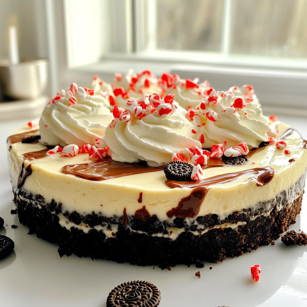 No Bake Peppermint Oreo Cheesecake Einfach und Lecker