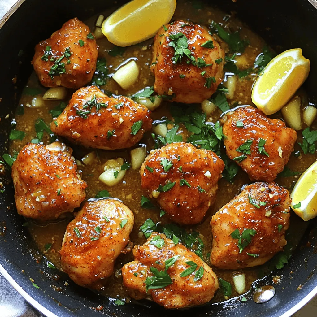 Knoblauch Butter Hühnchenbissen Einfaches Rezept