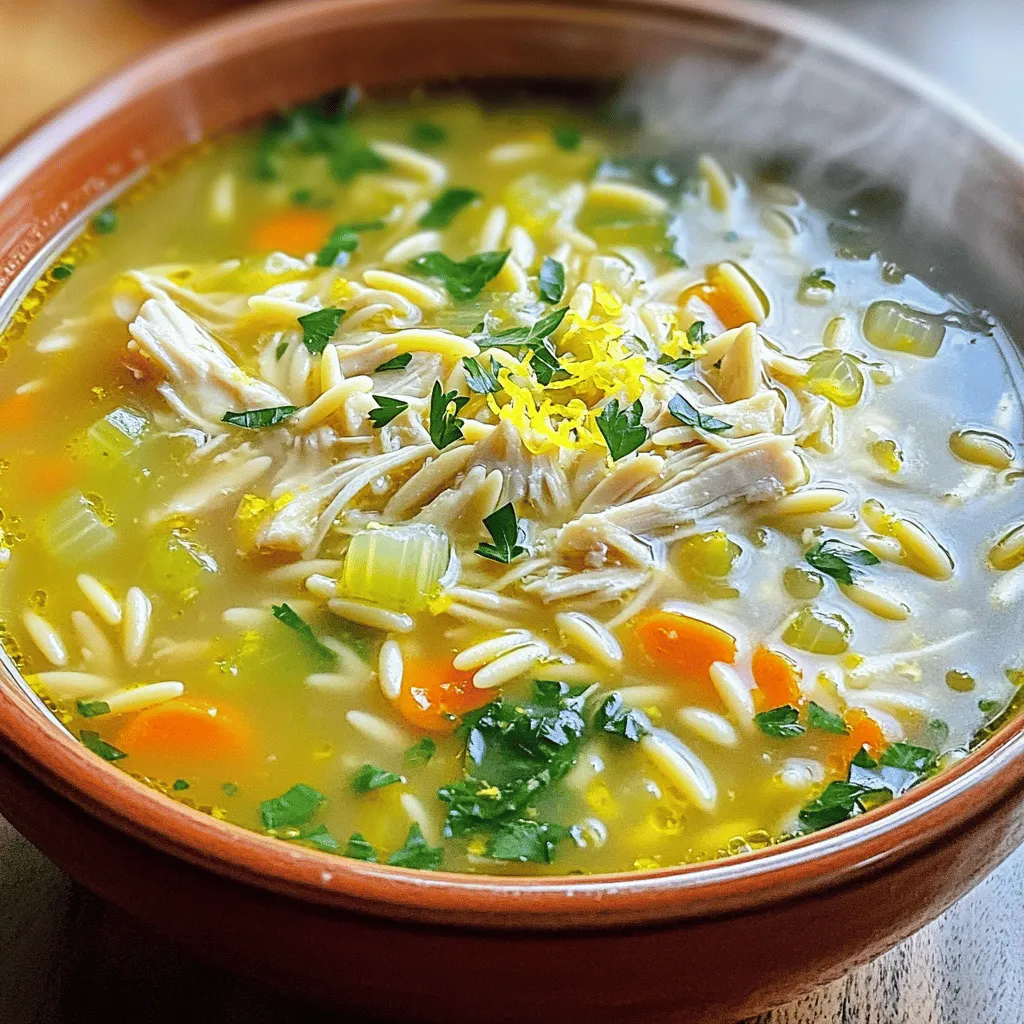 Lemon Chicken Orzo Soup Einfache und köstliche Mahlzeit