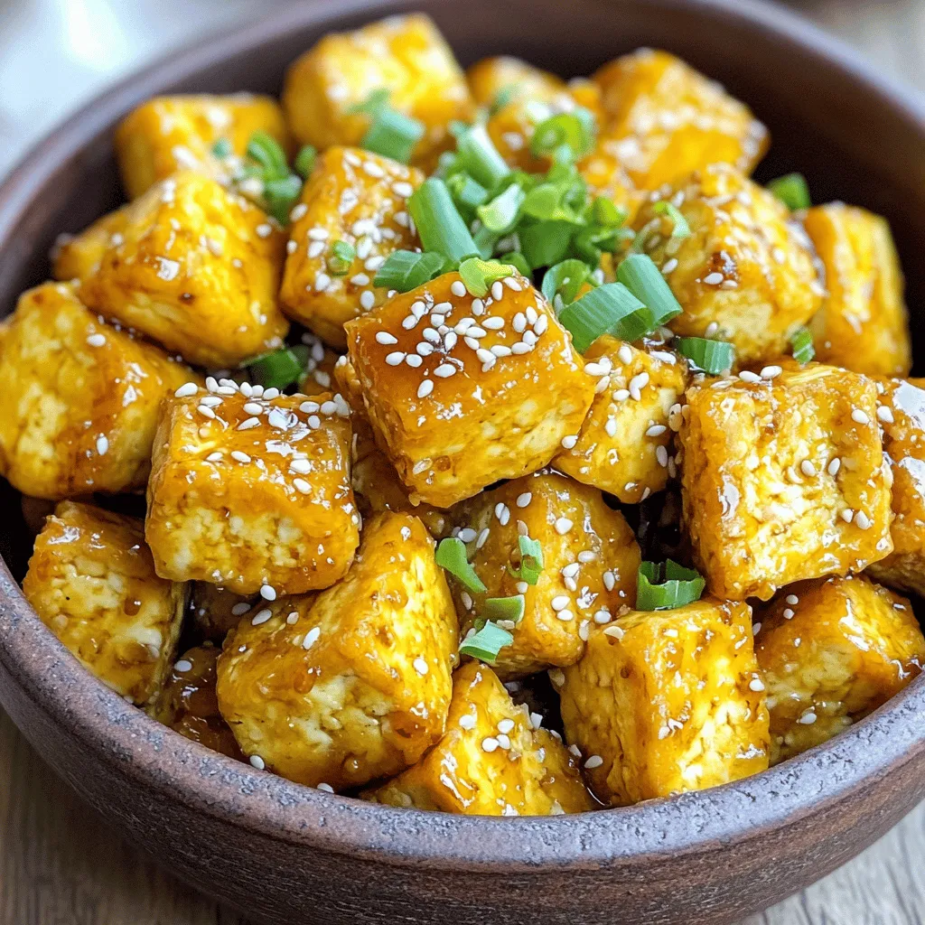 Air Fryer Honey Garlic Tofu Nuggets Leckerer Snack