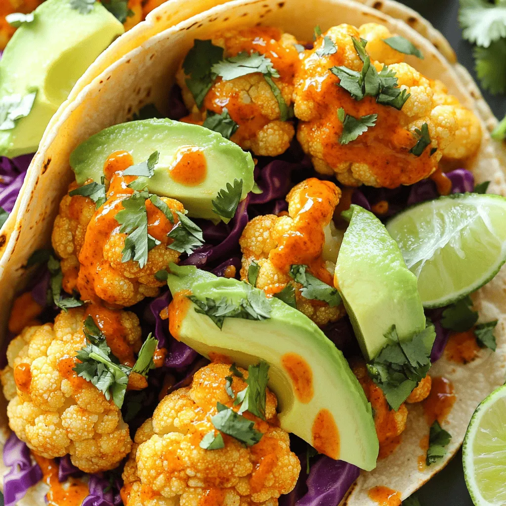 Buffalo Cauliflower Tacos Einfache und leckere Rezeptidee