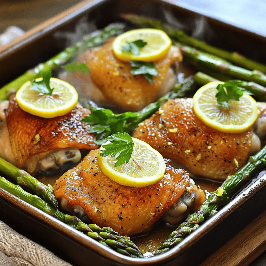 Einfaches One-Pan Lemon Garlic Chicken and Asparagus Rezept