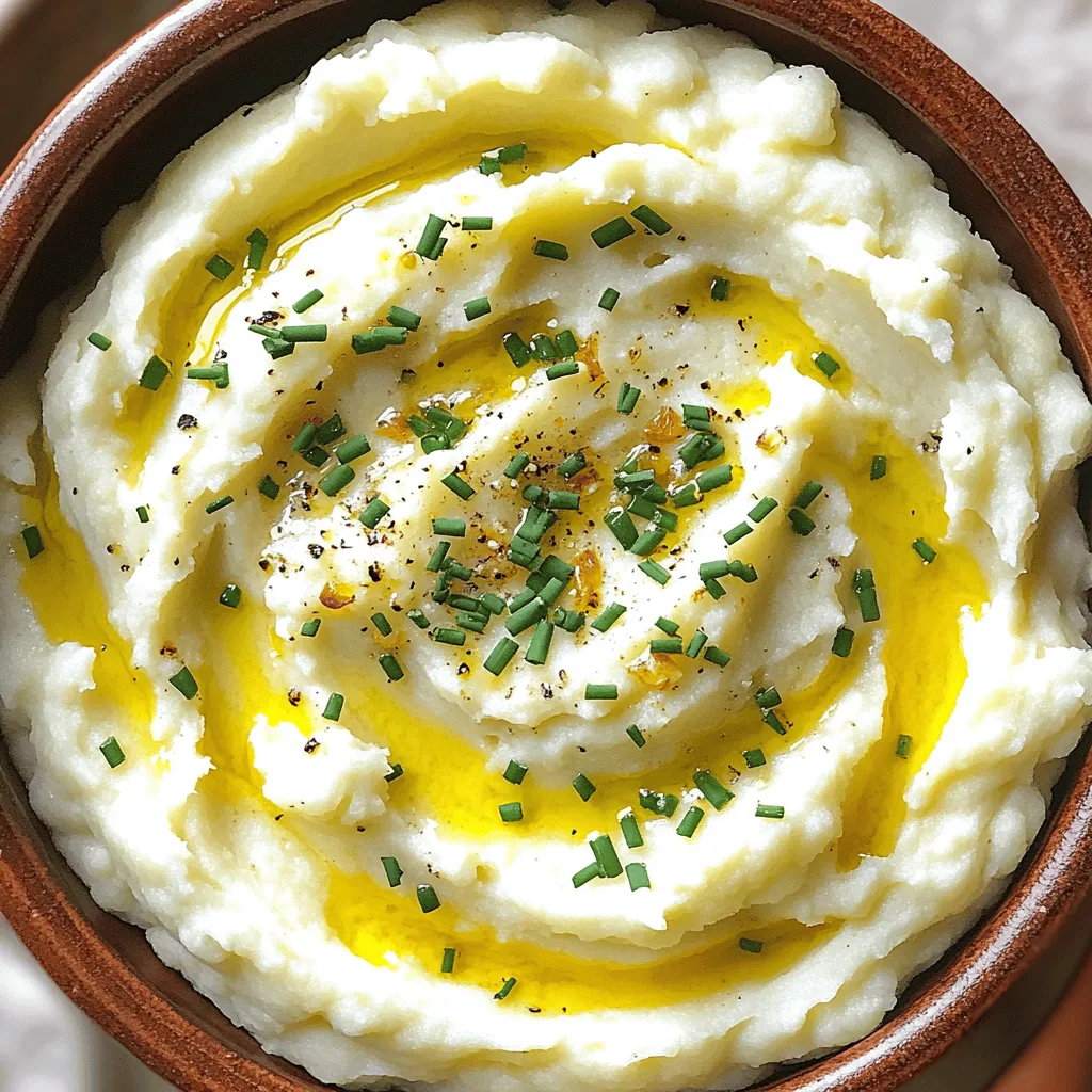 Roasted Garlic Mashed Cauliflower Einfaches Rezept