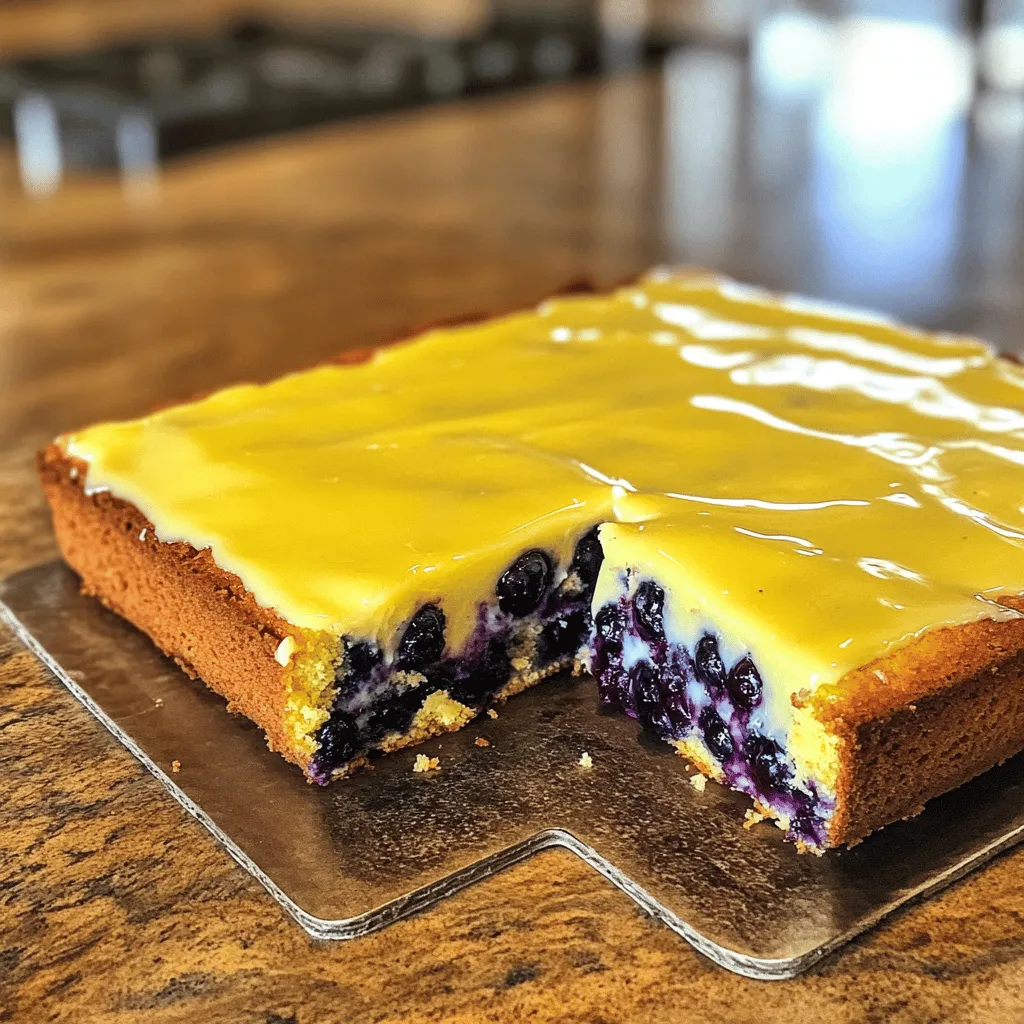 Lemon Blueberry Sheet Cake Frisch und Saftig Rezept