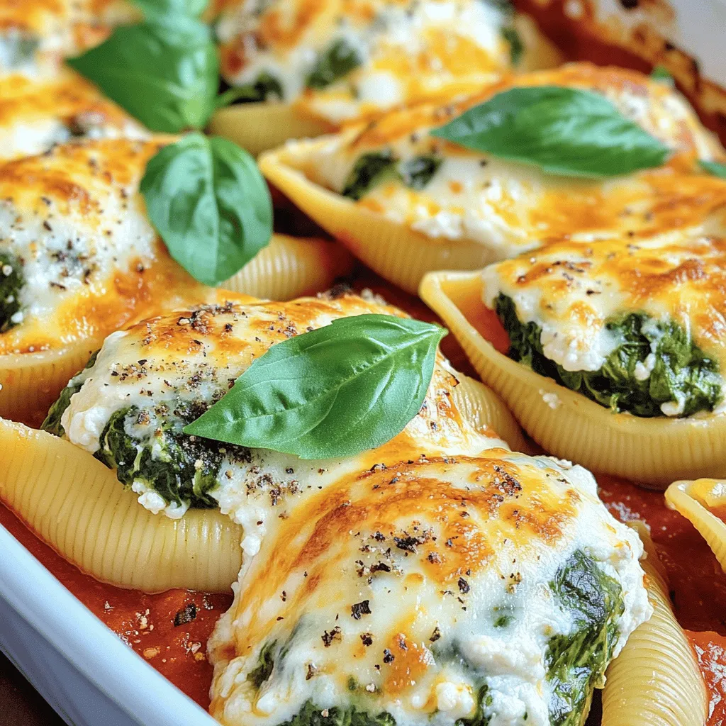 Spinach Ricotta Stuffed Shells Einfaches Rezept
