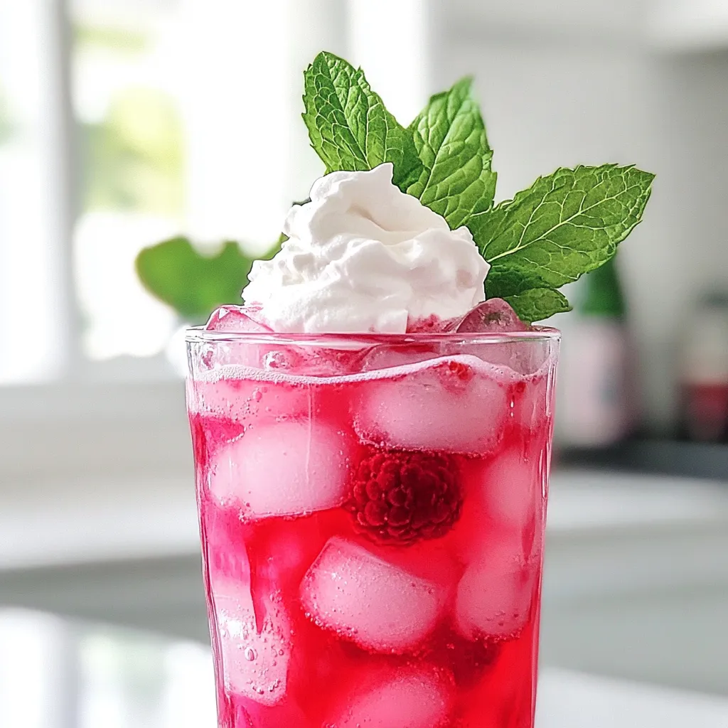 Raspberry Dream Dirty Soda Köstliche Getränkekreation
