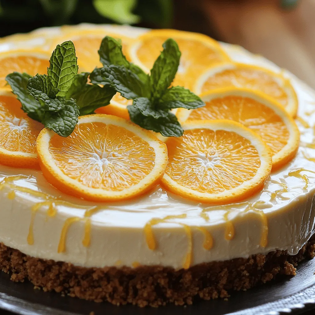 No-Bake Orange Creamsicle Cheesecake Lecker und Frisch