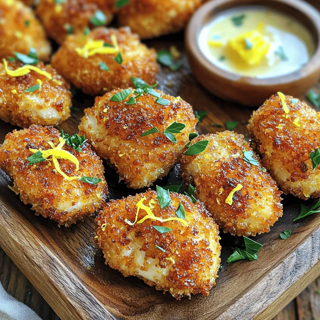 Crispy Lemon Garlic Chicken Bites Köstlicher Genuss
