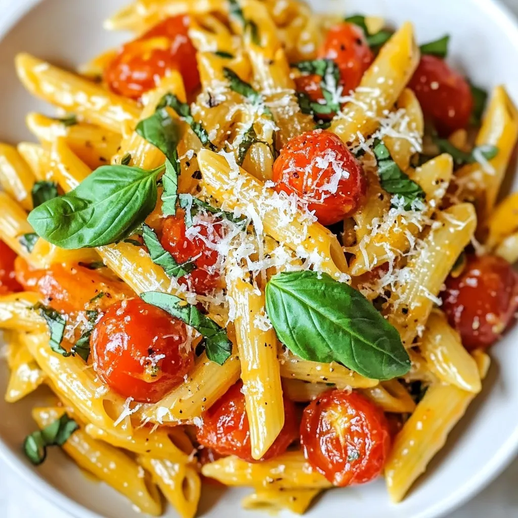 One-Pot Creamy Tomato Basil Pasta Schnelle Genusspause