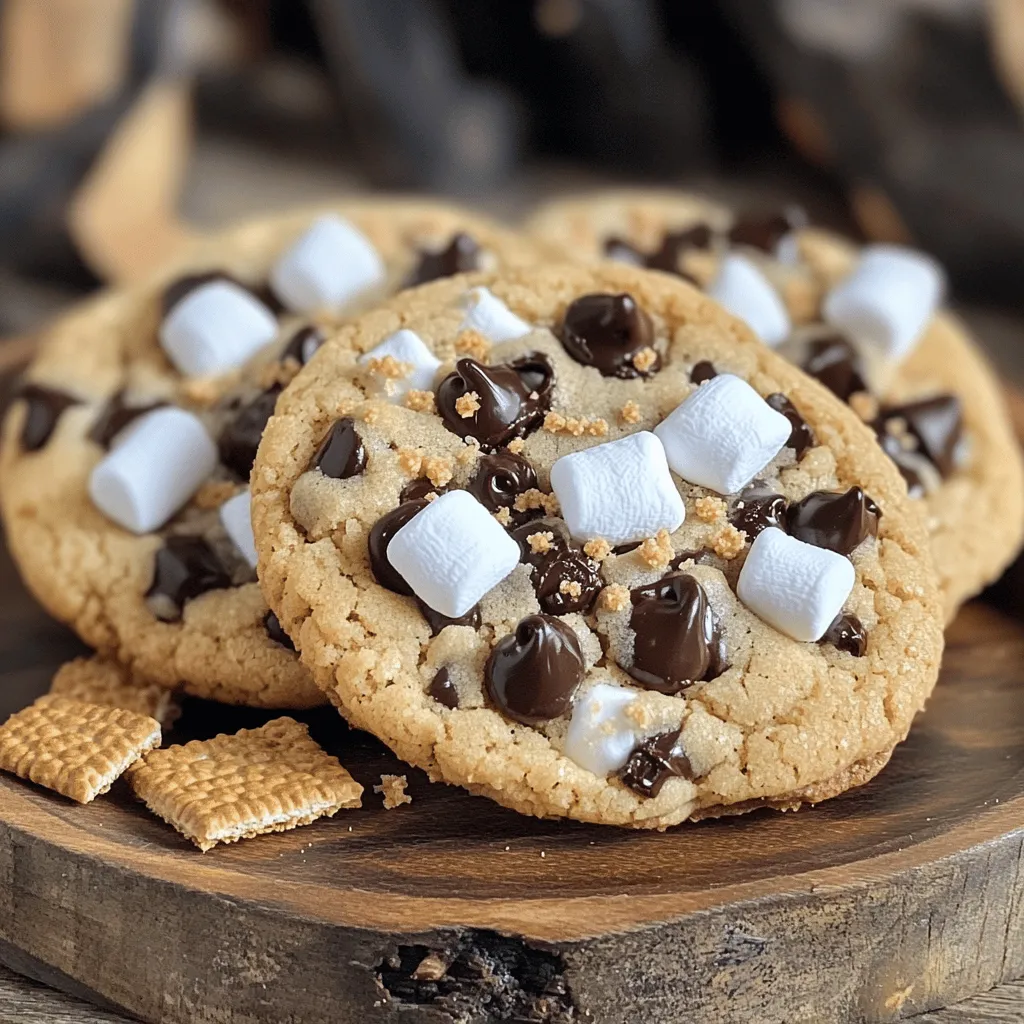 S&#8217;mores Cookies Rezept mit Marshmallow und Schokolade