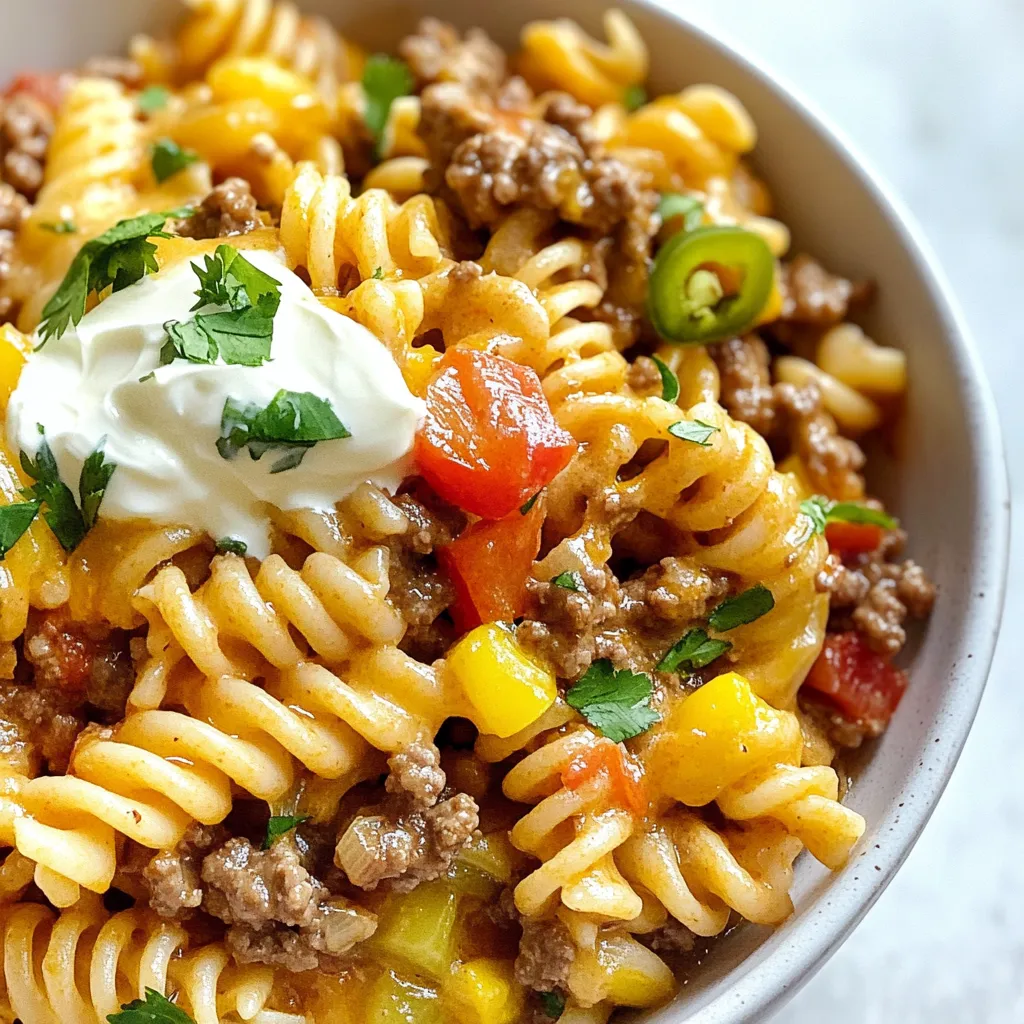 One Pot Taco Pasta Köstlich und Einfach Zubereiten
