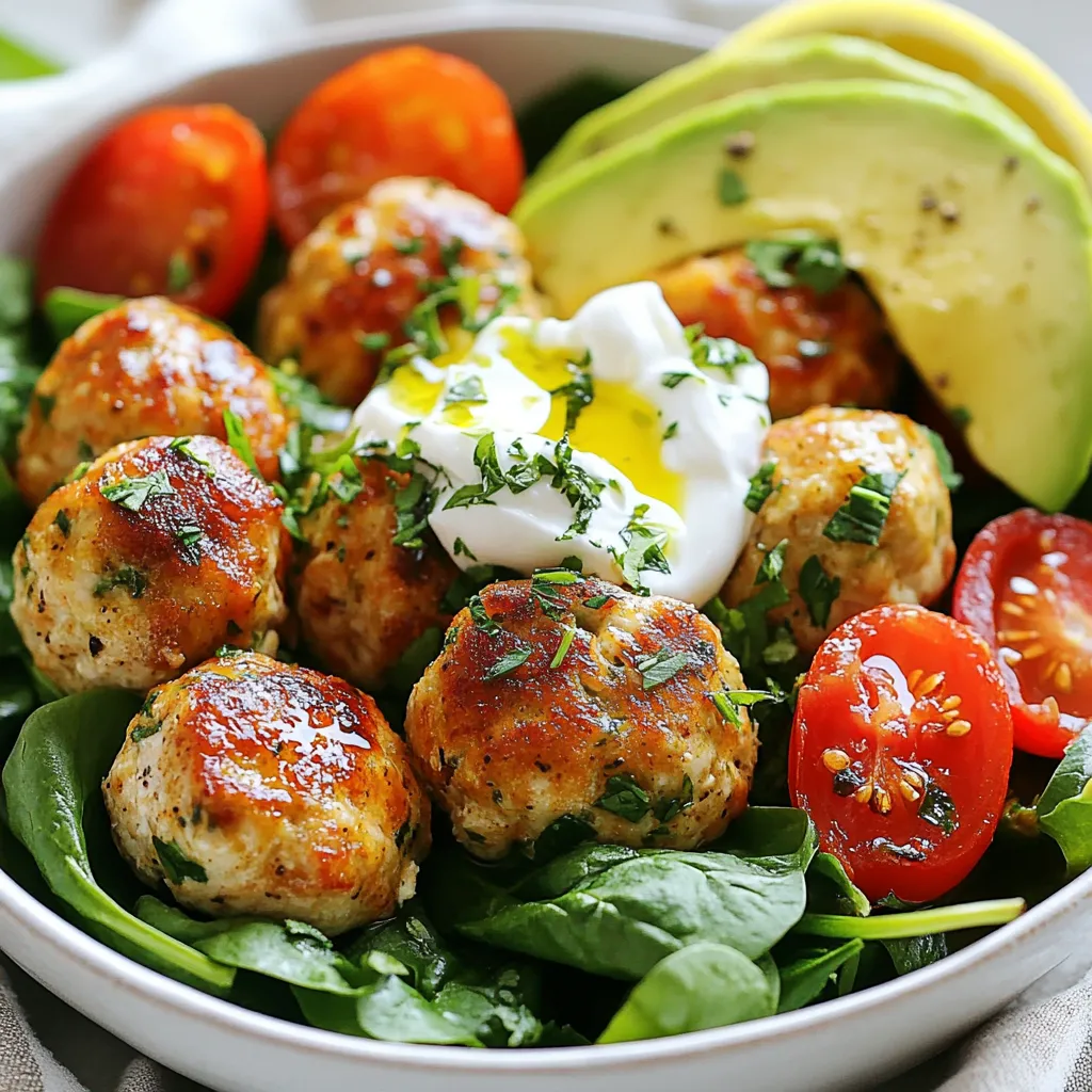 Herbed Chicken Meatball Bowls Einfaches Rezept genießen