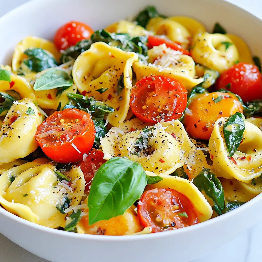 Knoblauch Parmesan Tortellini Skillet Köstliche Mahlzeit