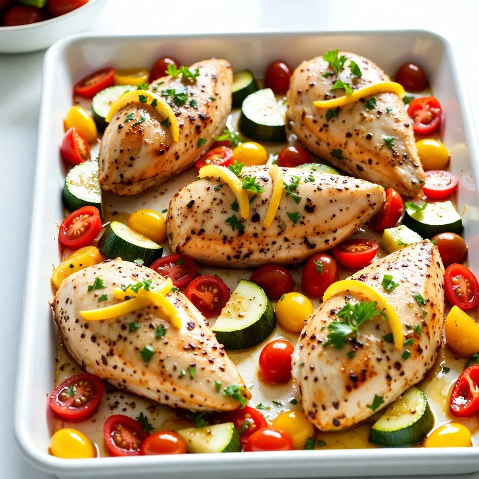Sheet Pan Lemon Herb Chicken Einfach zubereiten
