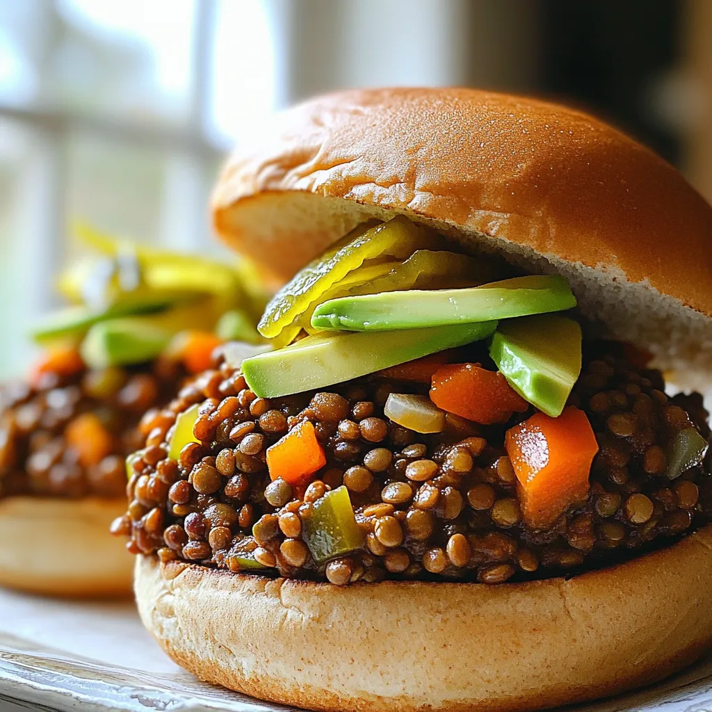 Slow Cooker Lentil Sloppy Joes Einfache und nahrhafte Mahlzeit