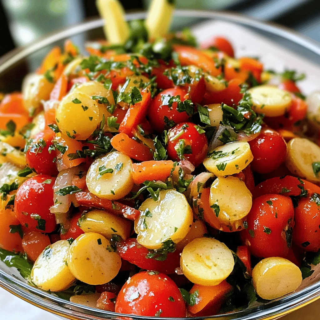 - 1 große Gurke, gewürfelt - 2 mittelgroße Karotten, geschält und geraspelt - 2 Stangen Sellerie, in dünne Scheiben geschnitten