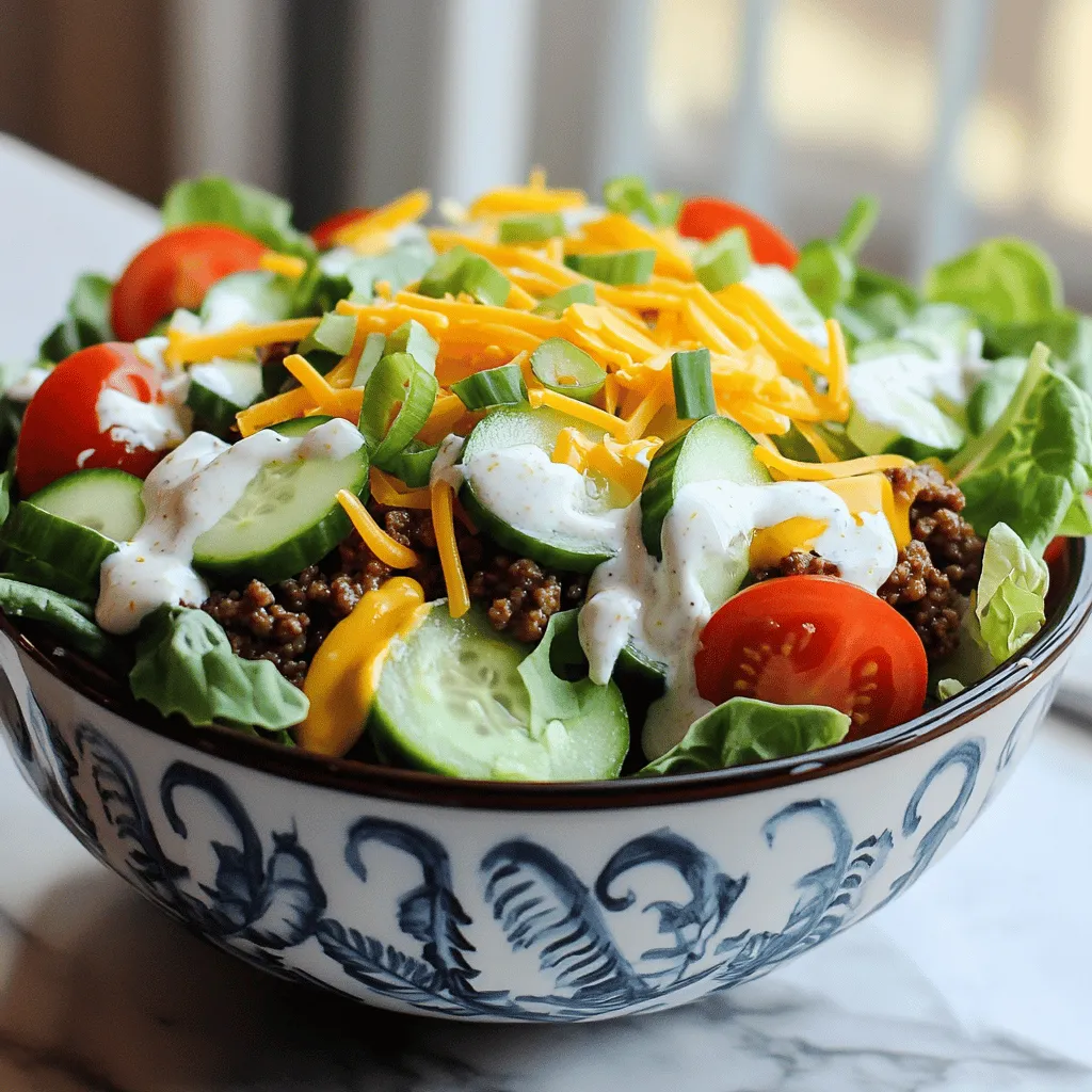 Keto Big Mac Salad Lecker und Einfach Zubereiten