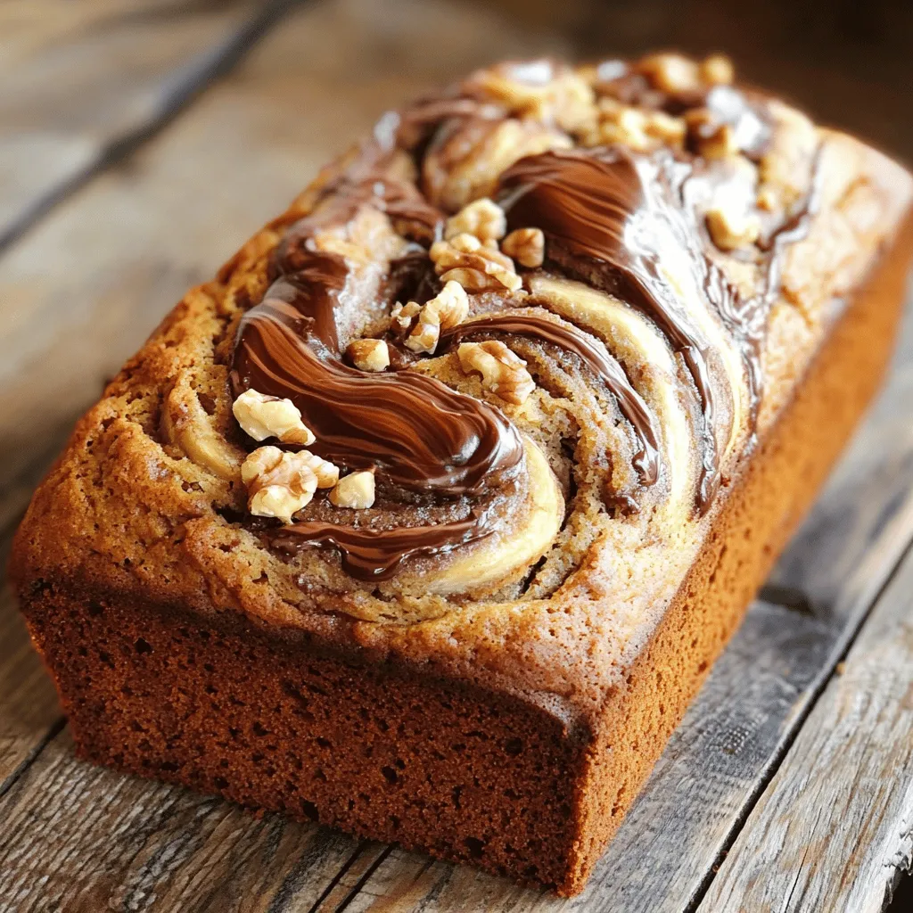 Leckeres Banana Nutella Swirl Bread Einfaches Rezept