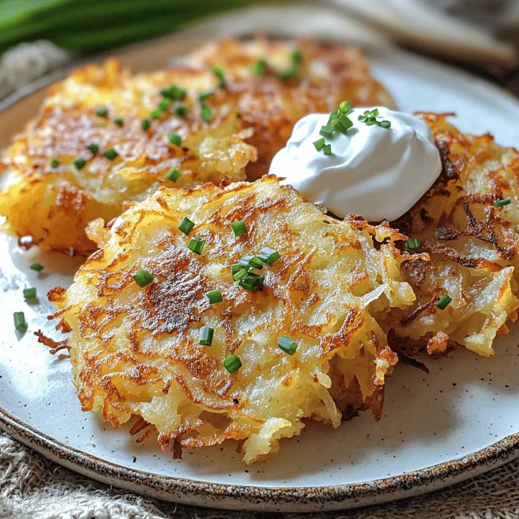 Um perfekte Hash Browns zu machen, brauchst du einige einfache Zutaten: - 4 mittelgroße Russet-Kartoffeln, geschält - 1 kleine Zwiebel, fein gerieben - 1 Teelöffel Knoblauchpulver - 1 Teelöffel Zwiebelpulver - 1/2 Teelöffel Paprika - Salz und Pfeffer nach Geschmack - 3 Esslöffel Pflanzenöl oder geklärte Butter - Frische Schnittlauch, fein gehackt (zum Garnieren)