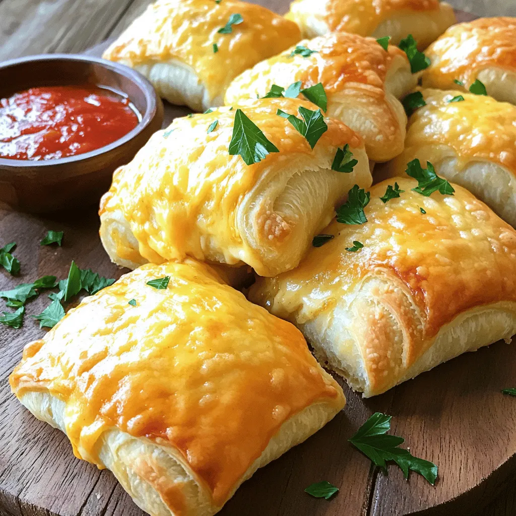 Käse-Knoblauch-Croissant-Rollen schnell und lecker