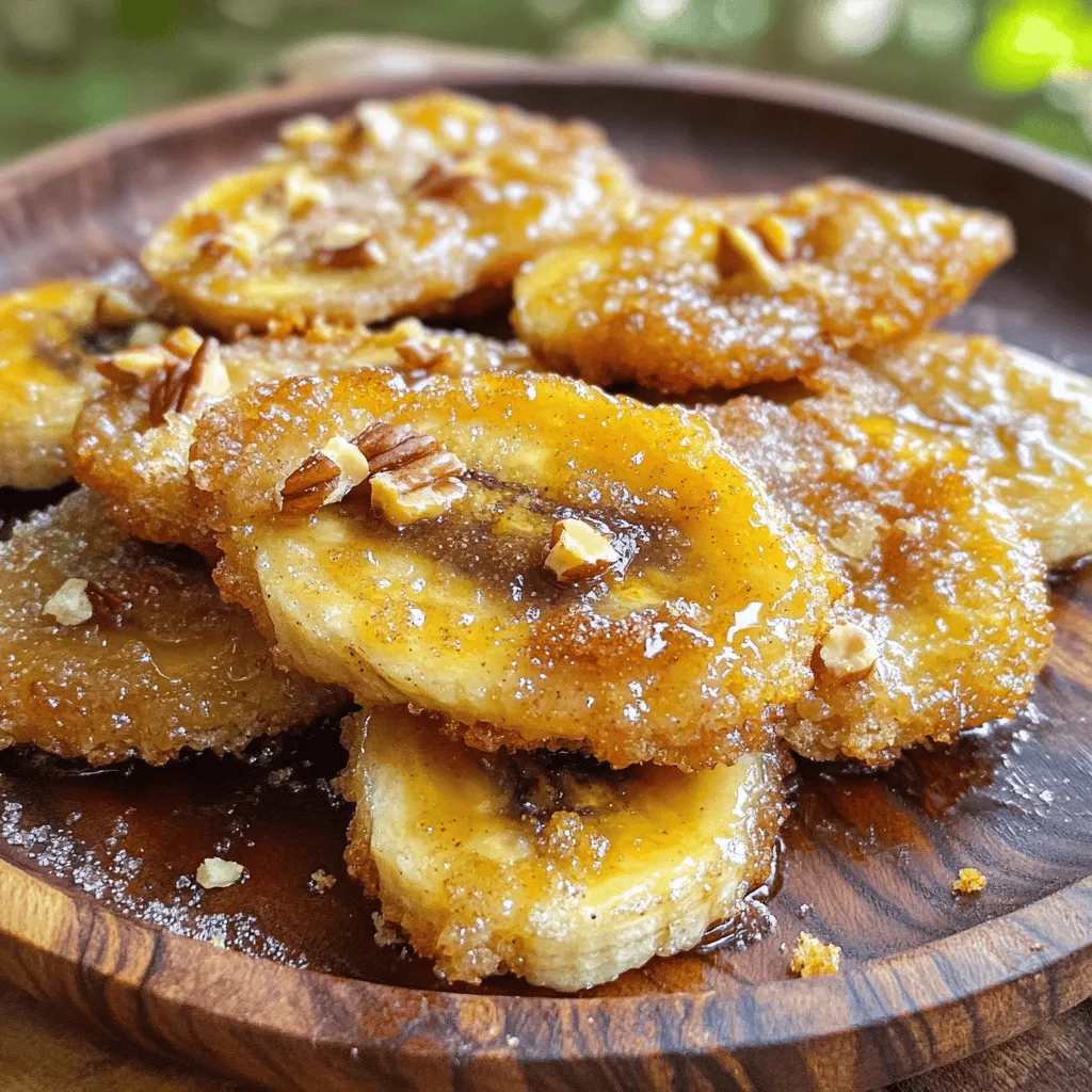 Frittierte Bananen mit braunem Zucker Einfaches Rezept