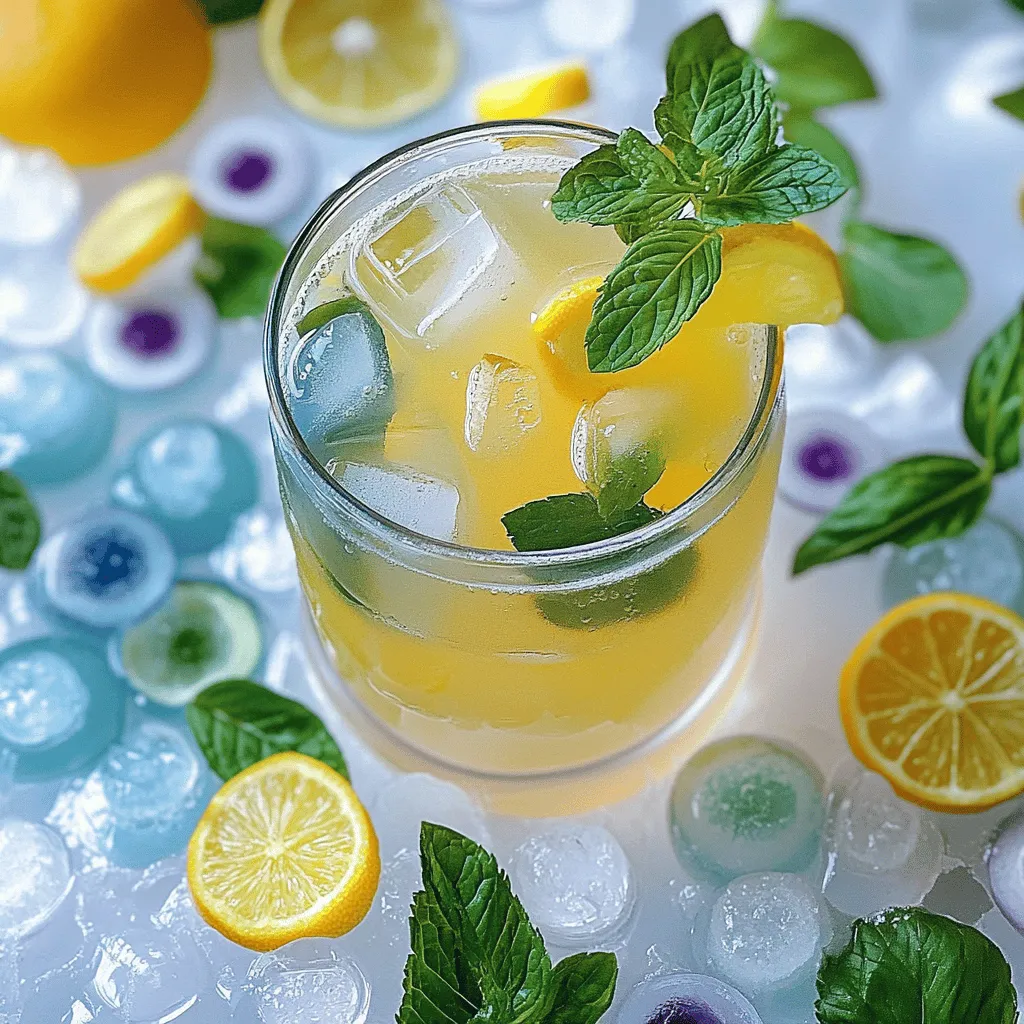 Farbwechsel-Limonade als erfrischendes Sommergetränk