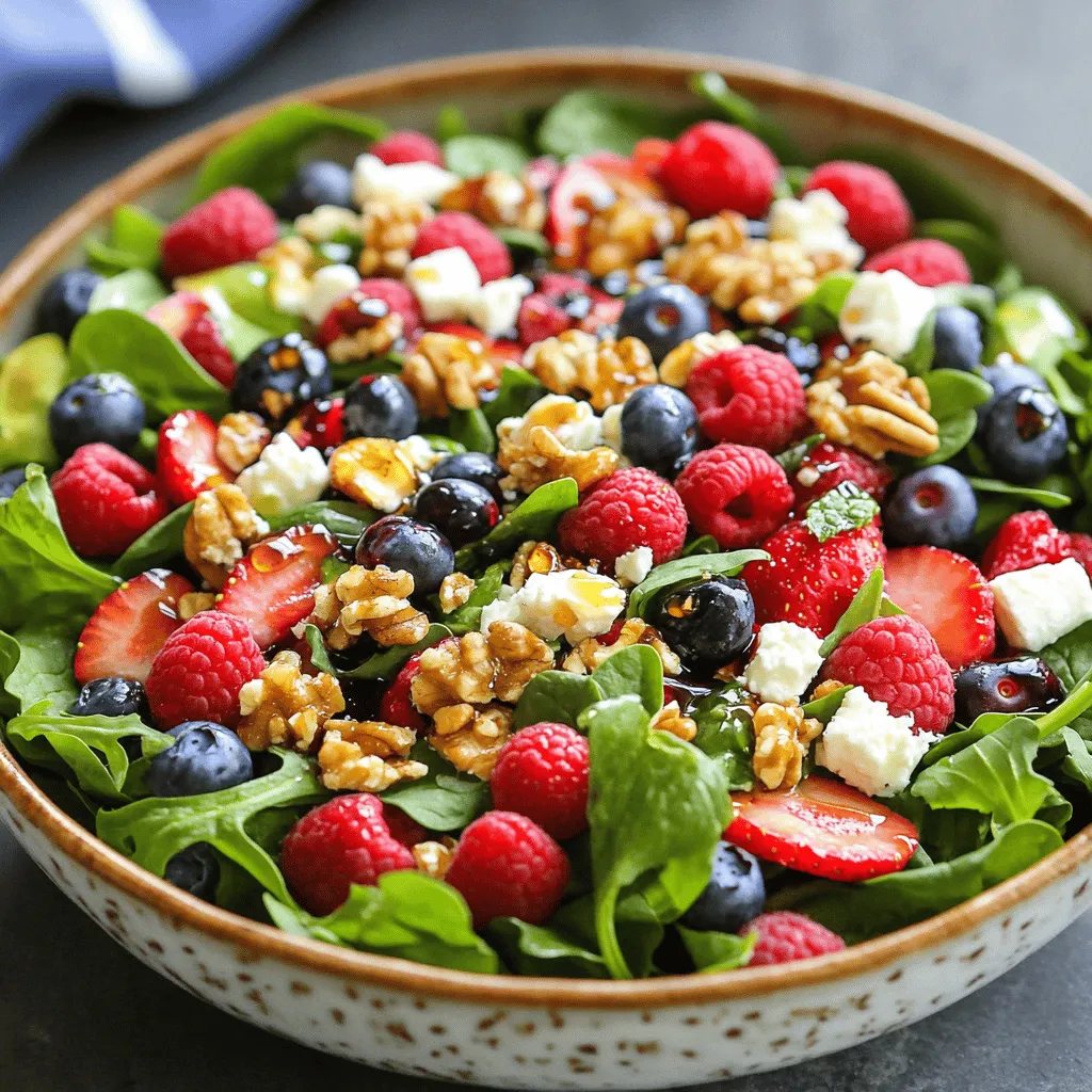 Frische Summer Berry Salad mit gesunden Zutaten