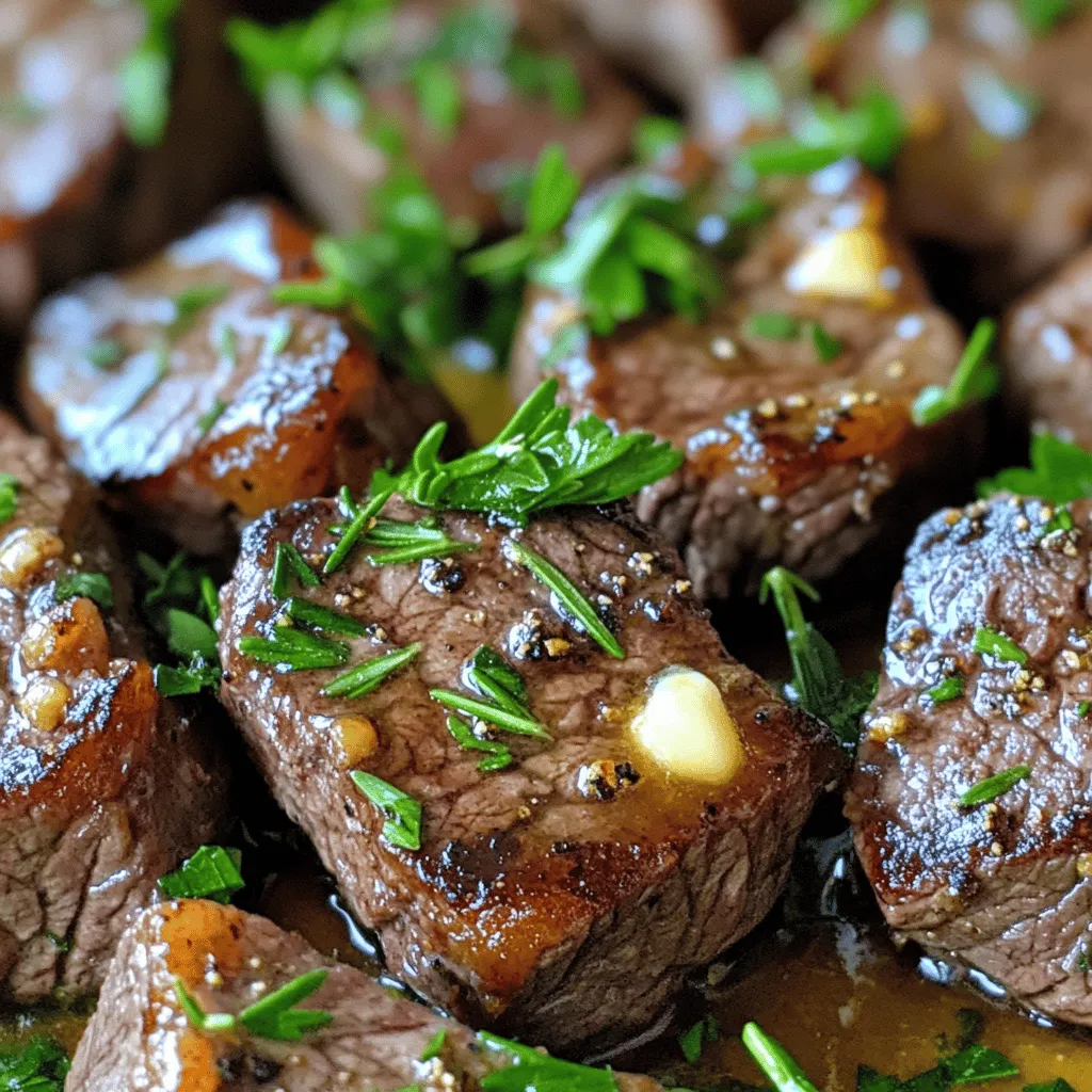 Knoblauch-Butter Steak Bites Einfache und leckere Häppchen