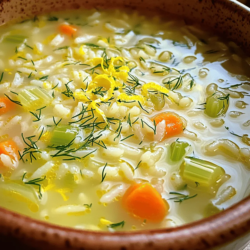 Griechische Zitronen-Reis-Suppe Einfach und Köstlich