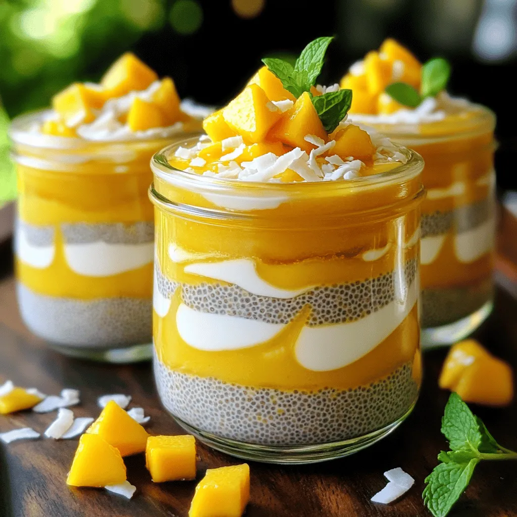 Mango Coconut Chia Pudding Frisch und Nahrhaft
