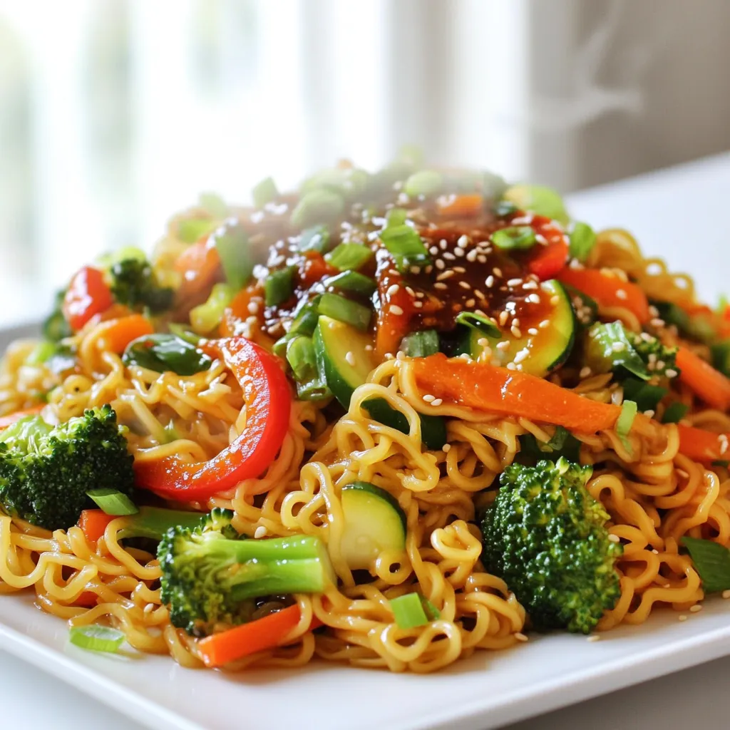 Chili Garlic Ramen Stir Fry Schnelles und köstliches Gericht
