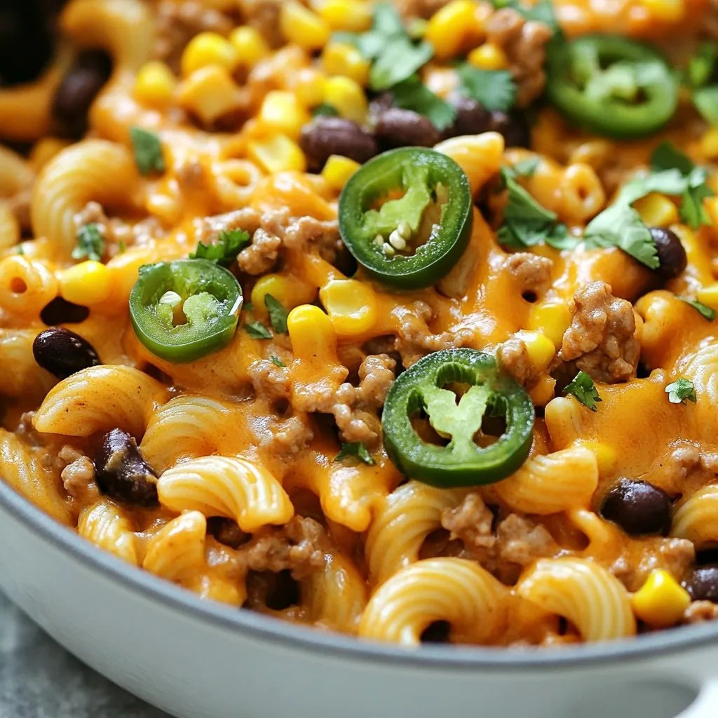 Cheesy Taco Pasta Skillet Einfaches und Schnelles Gericht