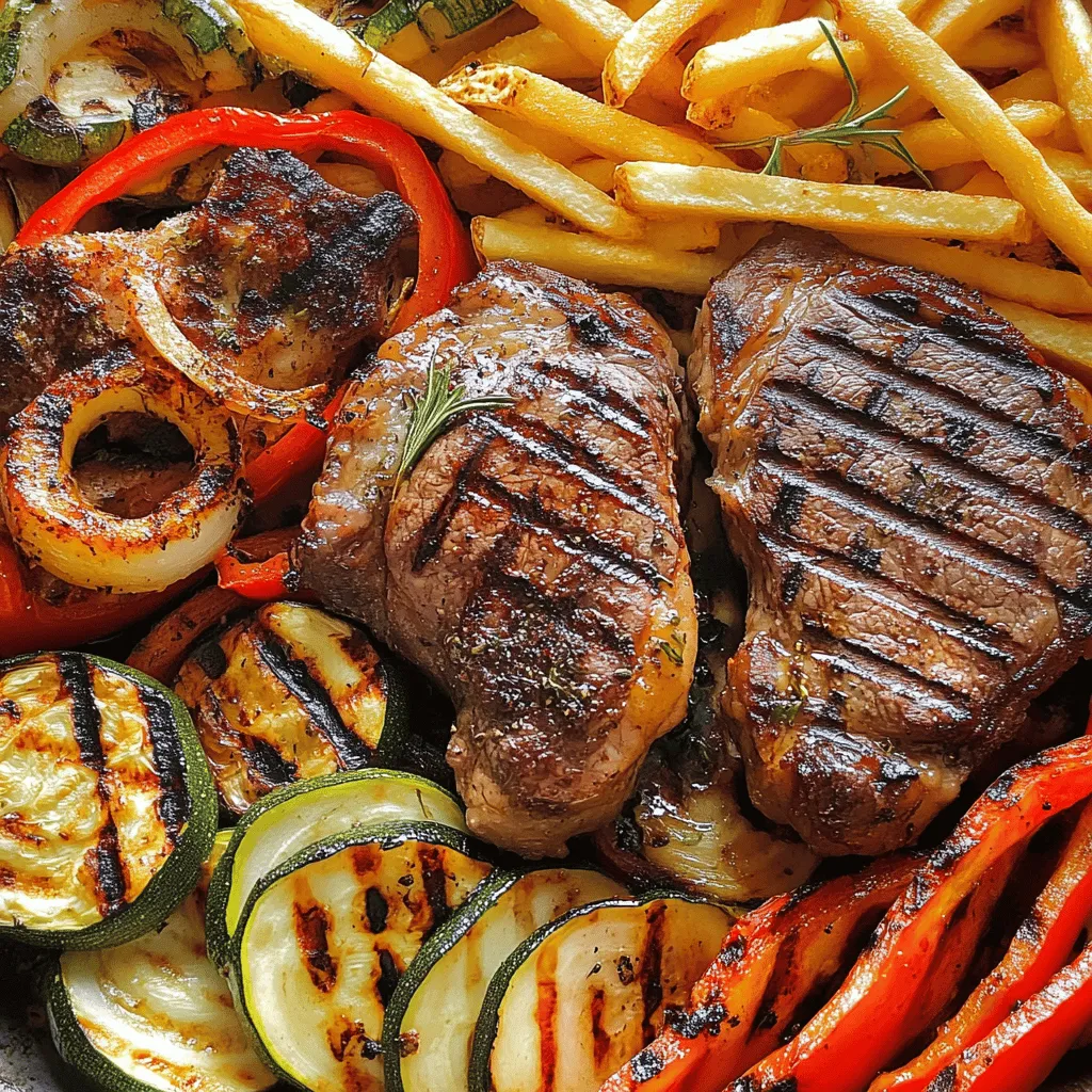 Köstliche Mixed Grill Platter mit Fries zubereiten