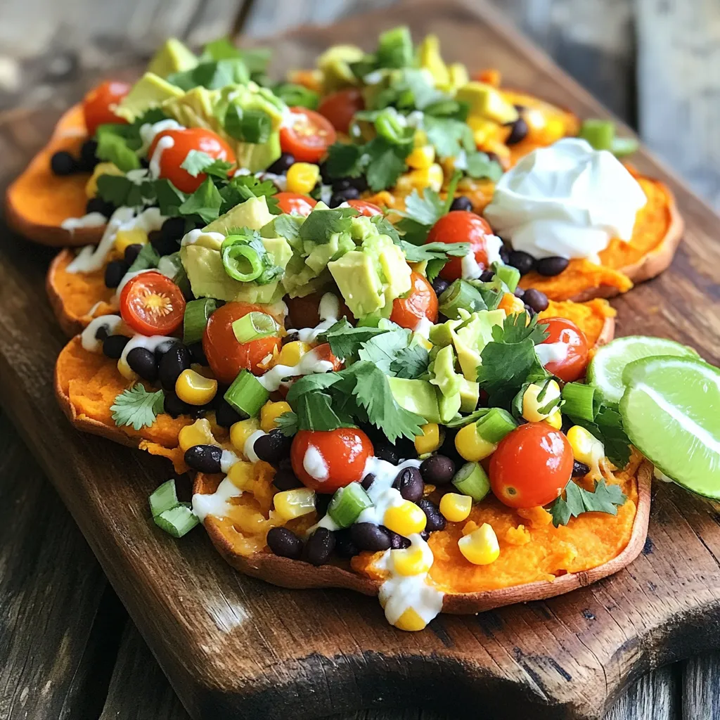 Loaded Sweet Potato Nachos einfach und lecker machen