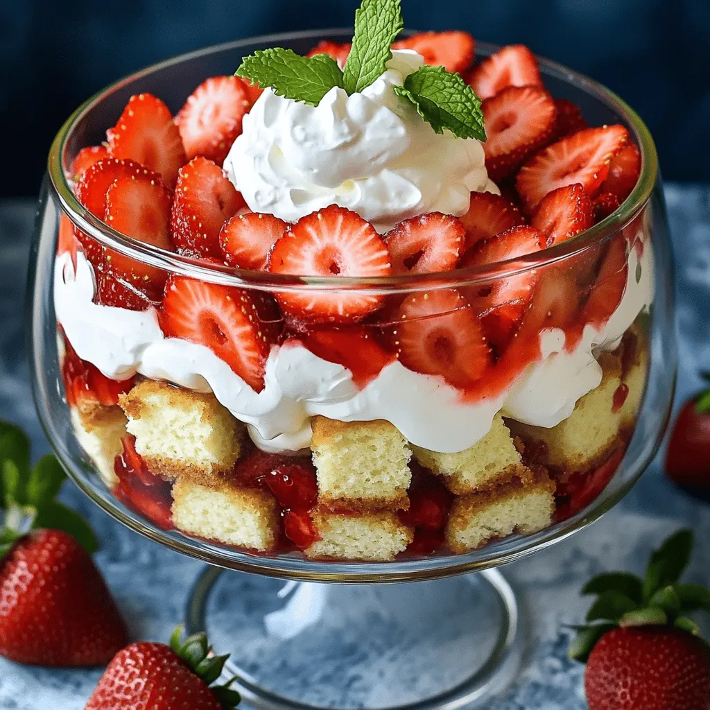 Erdbeer-Shortcake-Trifle Geschmackvoll und Einfach