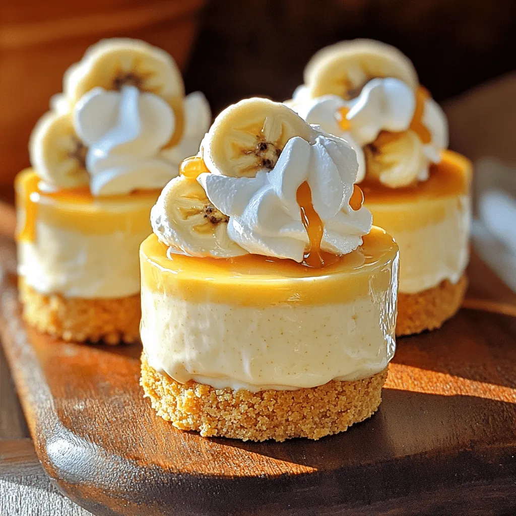 Um diese leckeren Mini-Bananen-Pudding-Käsekuchen zu machen, brauchst du: