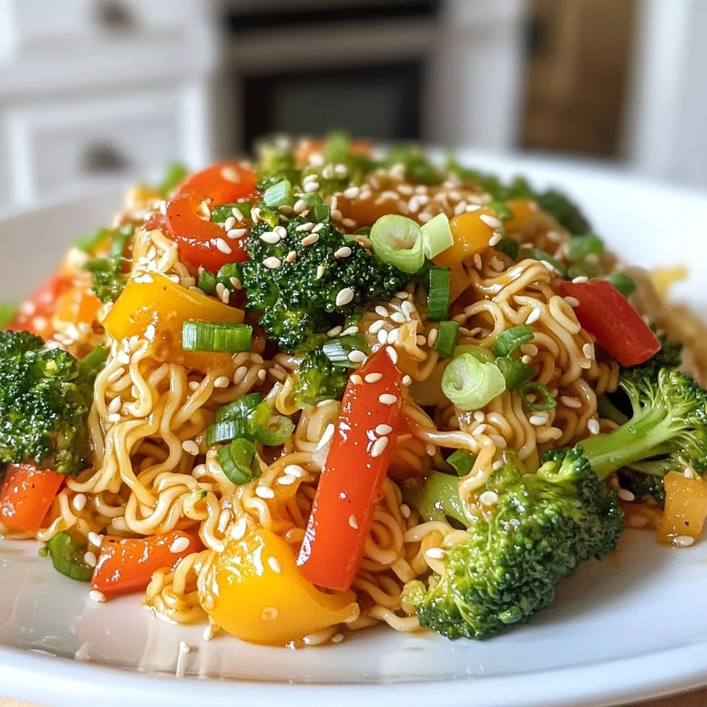 Spicy Sriracha Ramen Stir-Fry Schnelle und leckere Mahlzeit