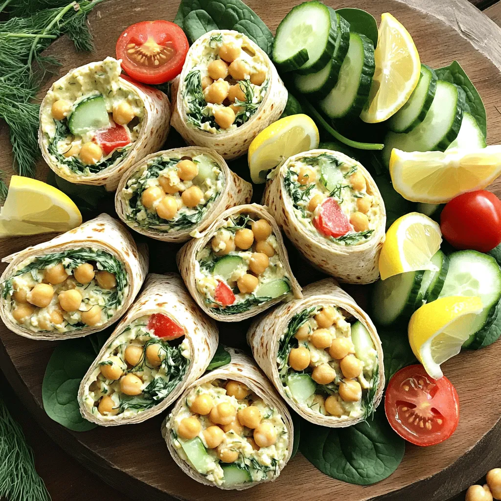Lemon-Dill Chickpea Wraps Einfach und Lecker genießen