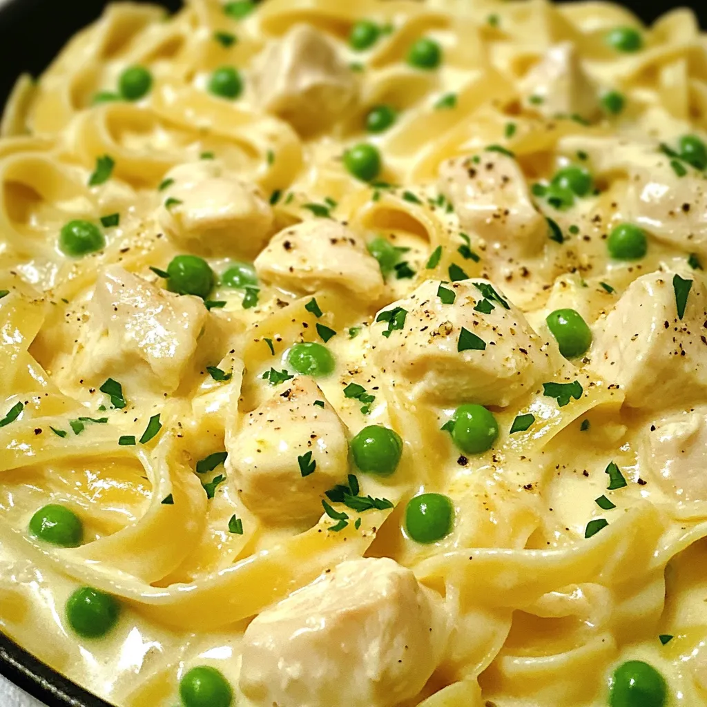 Einfaches One-Pot Chicken Alfredo Pasta Rezept