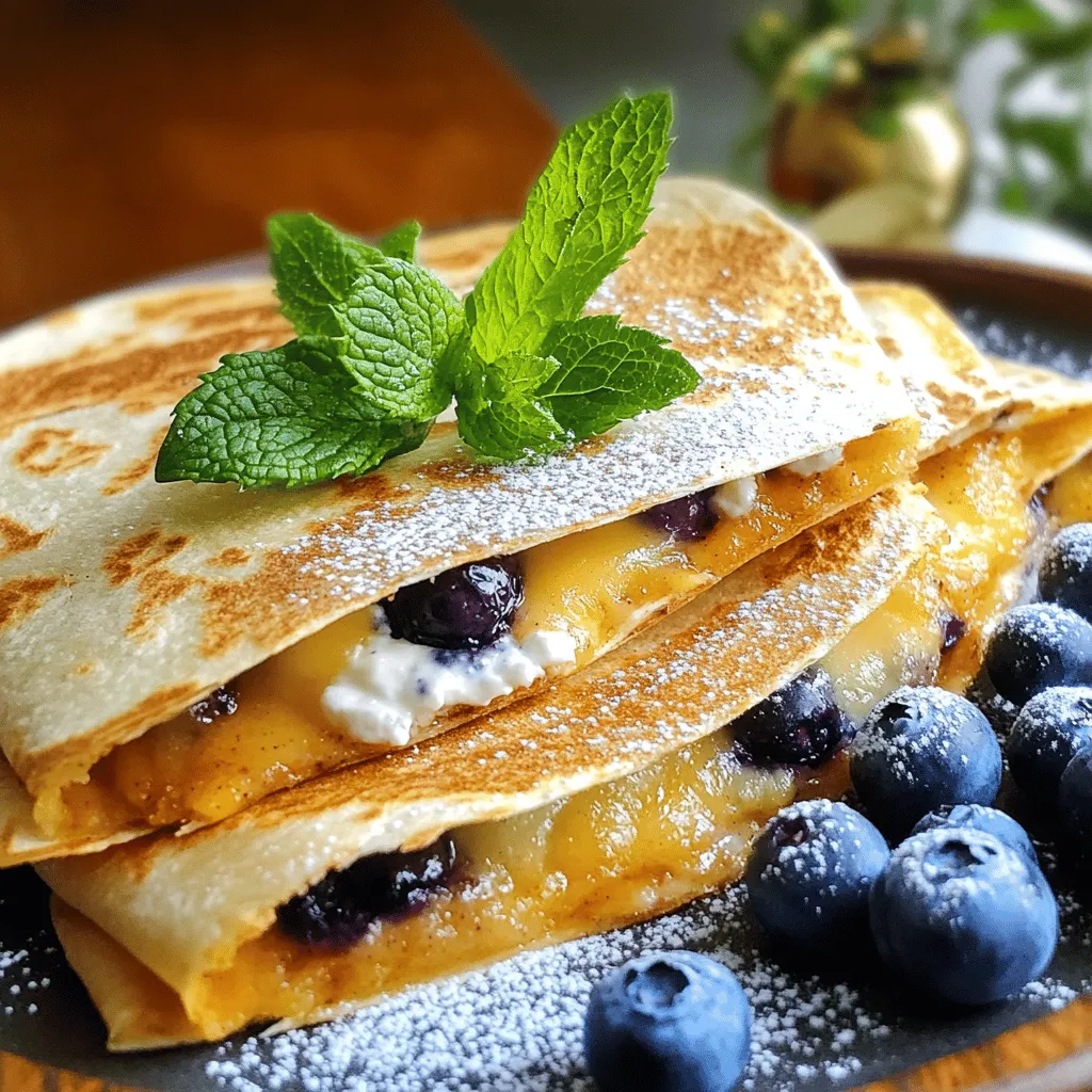 Schmackhafte Blueberry Breakfast Quesadilla Rezept