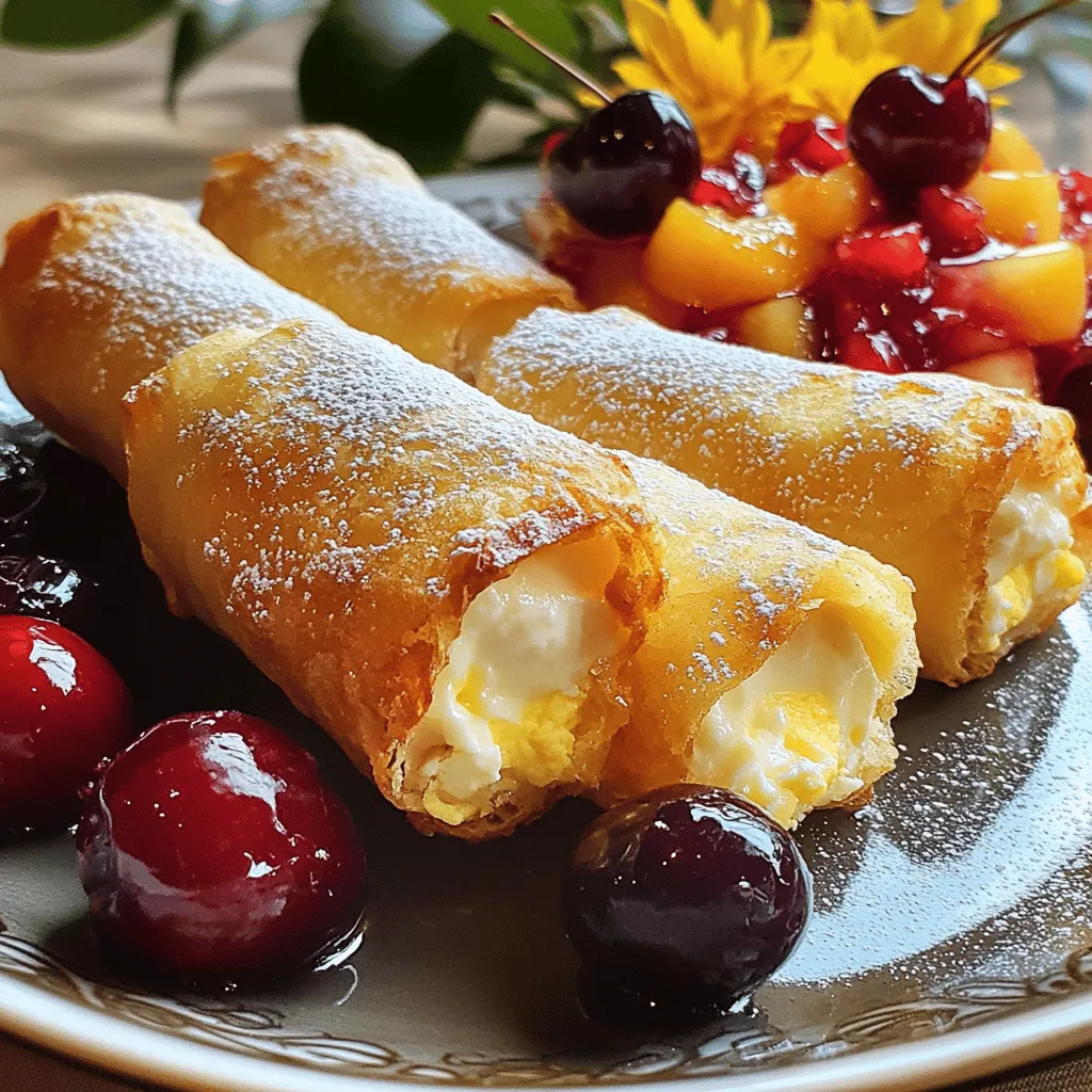 Kirschen-Käsekuchen-Egg Rolls Köstlicher Genuss für dich